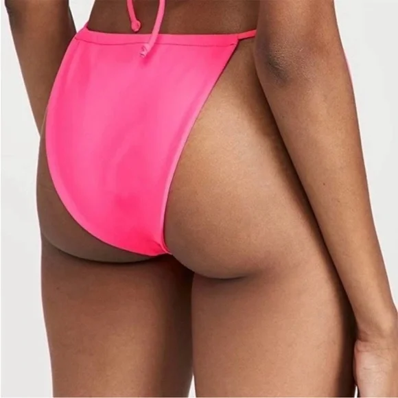Good American Tiny Ties Bikini Bottom 5 2XL Women’s Hot Pink NWT GSW0151. - Picture 5 of 6